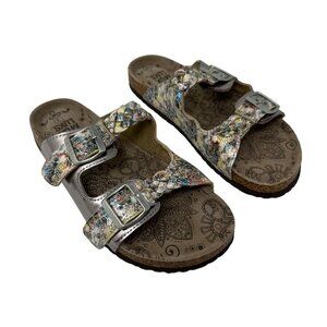 MUK LUKS Juliette Slide Sandals Adjustable Buckle Straps Womens Size 9 Summer